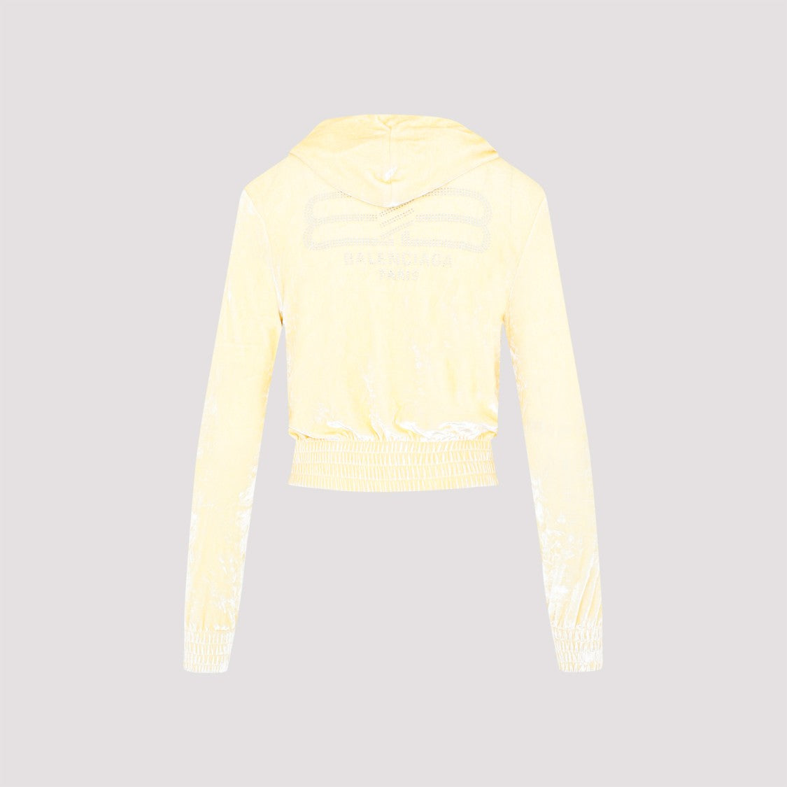 Balenciaga Fitted Zip-Up Cream Viscose Hoodie
