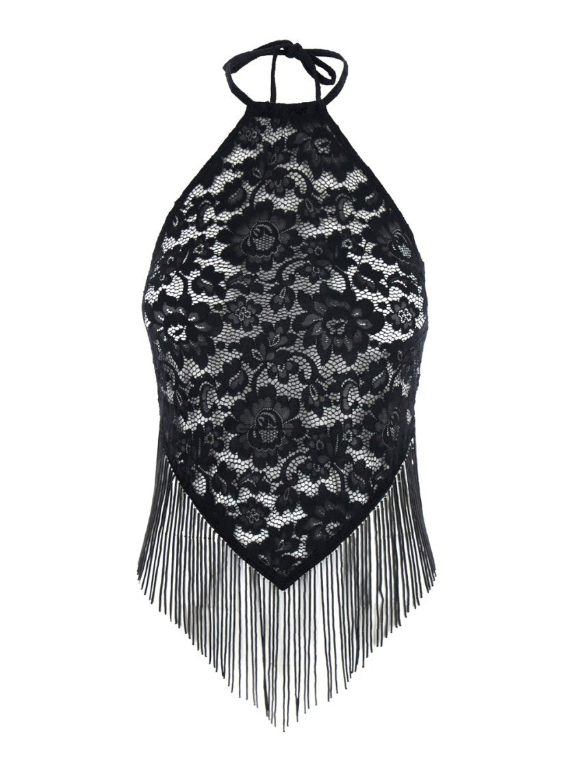 Venuja Bohemia' Black Top With Halterneck