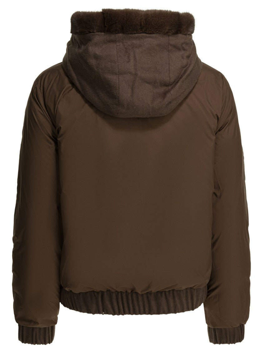 Camelia Cropped Mink Fur And Silk-Cashmere Jacket