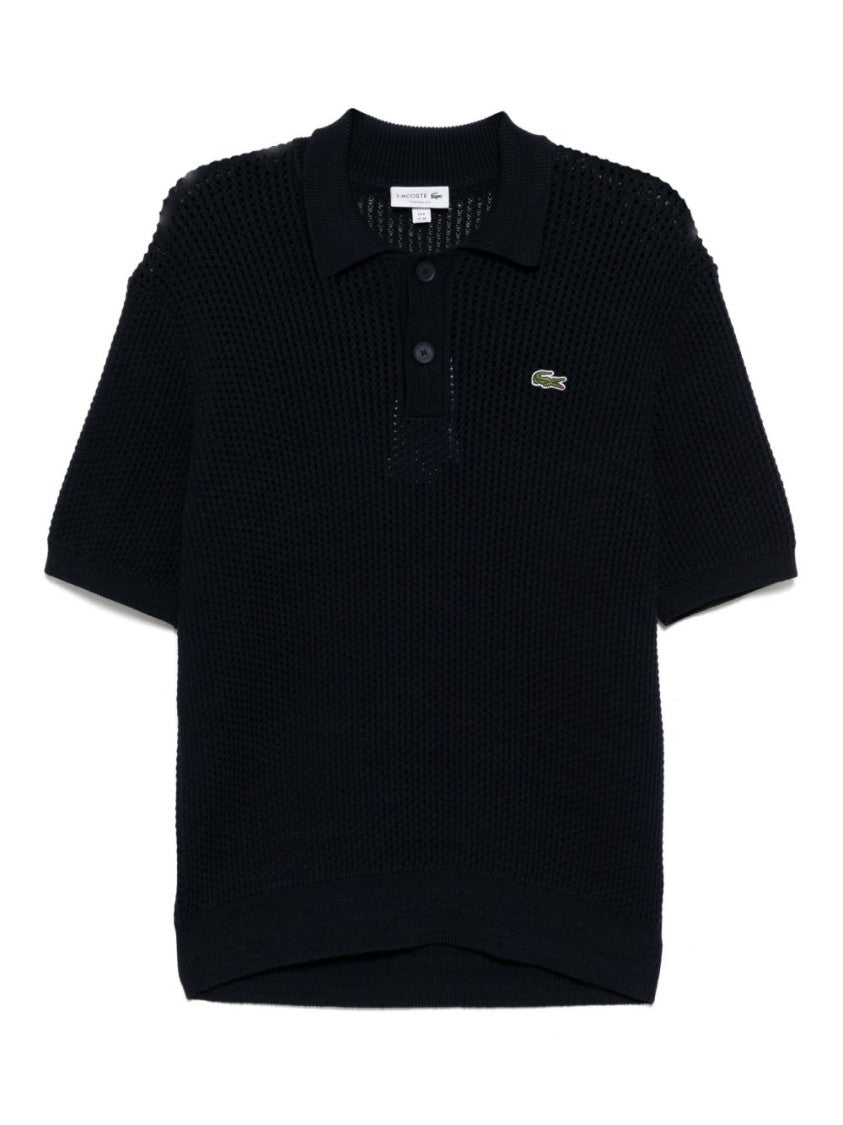Lacoste Navy Blue Knit Polo Shirt