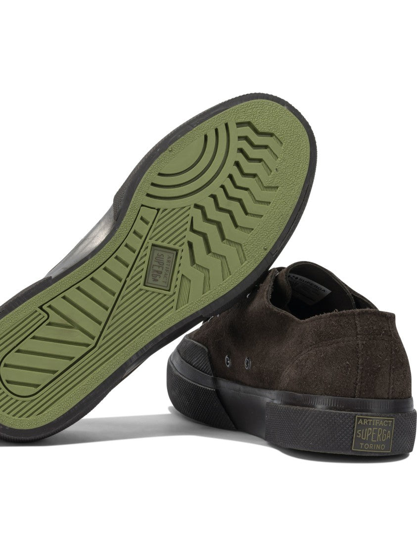 Superga Suede Leather Slip-On Sneakers