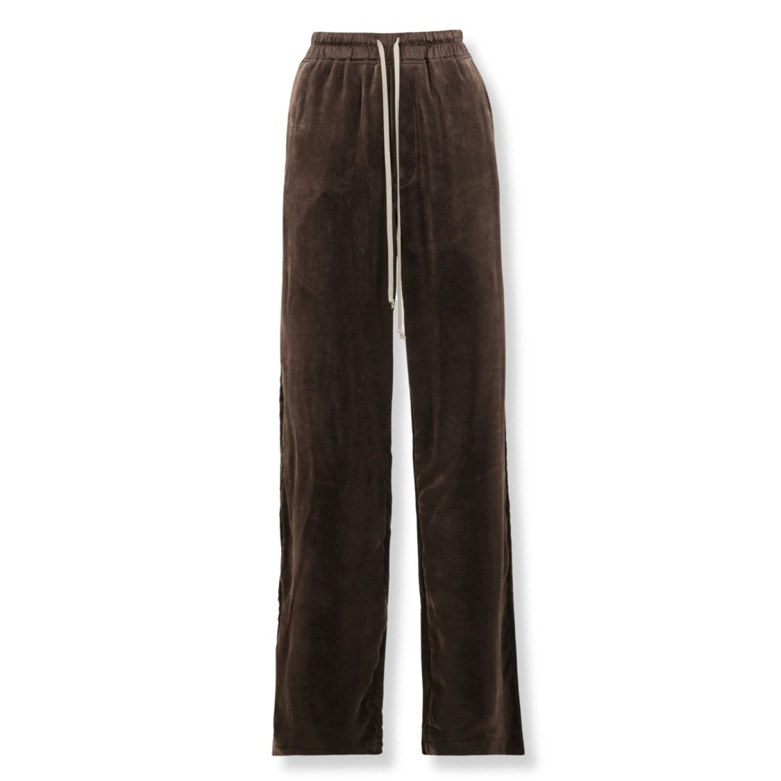 Rick Owens Dietrich Drawstring Velvet Trousers With Patch Pockets