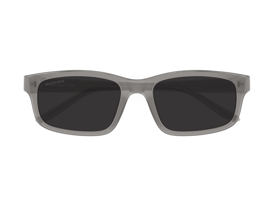 Balenciaga Bb0528sk Grey Translucent Acetate Square Frame Sunglasses