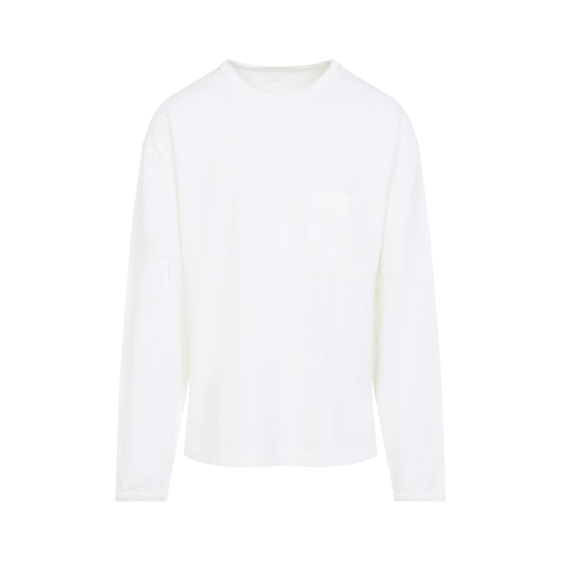 Lemaire White Cotton Long-Sleeve T-Shirt With Minimalist Design