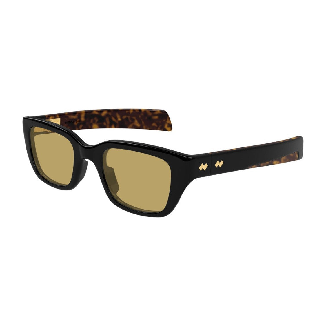 Bottega Veneta Black Bv1393s Ribbon Recycled Acetate Rectangular Sunglasses