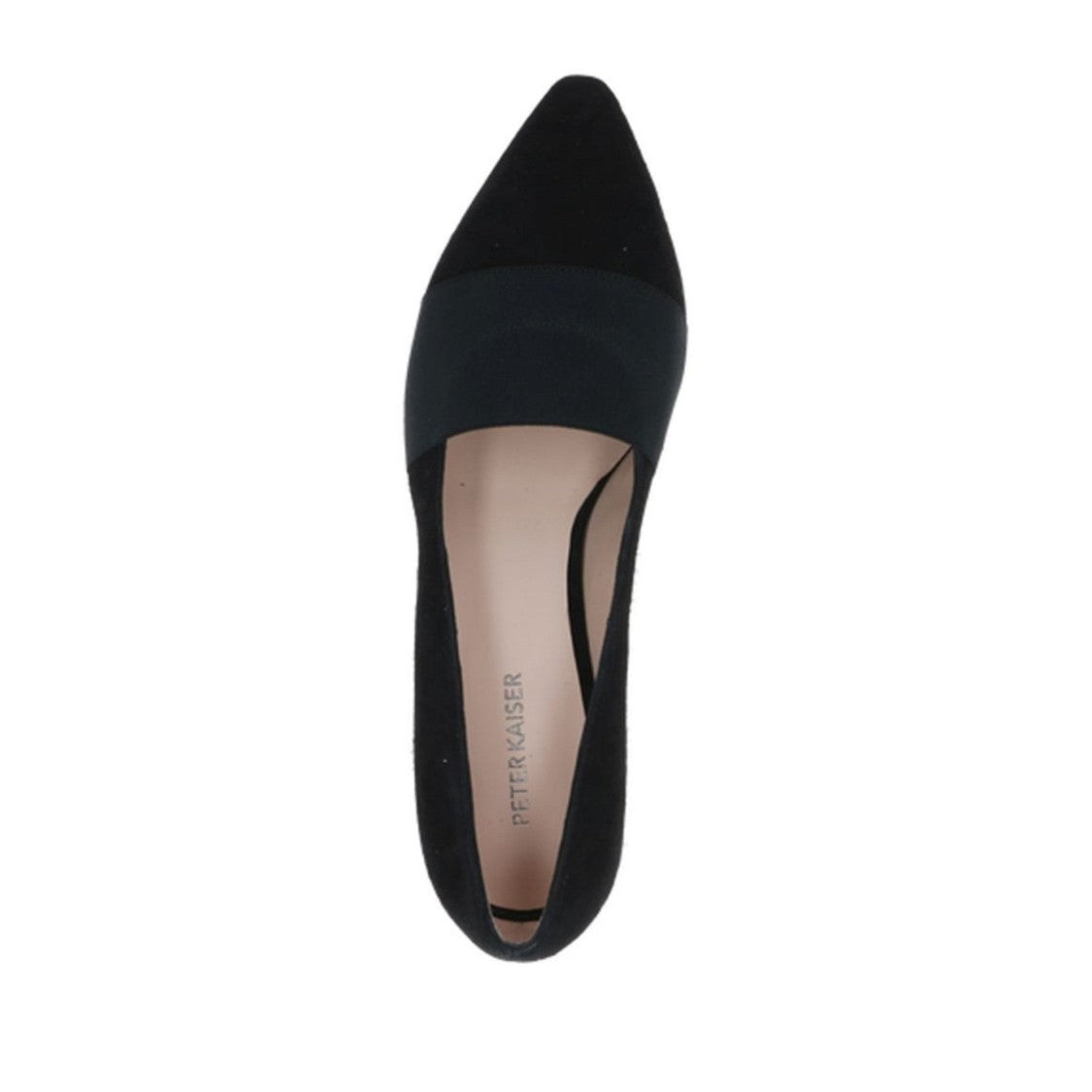 Peter Kaiser Black Pointed Toe Elastic Band Low-Block Heel Dress Pumps