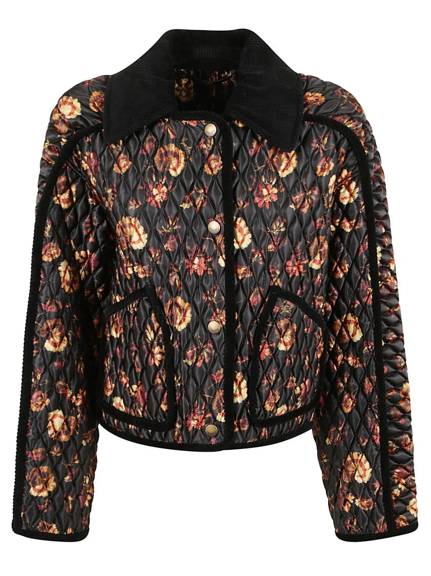 Burberry Quilted Jacket With Floral Print
