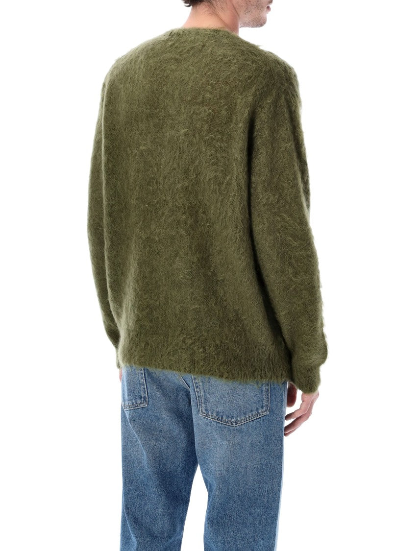 Auralee Brushed Super Kid Mohair Knit Crewneck Sweater