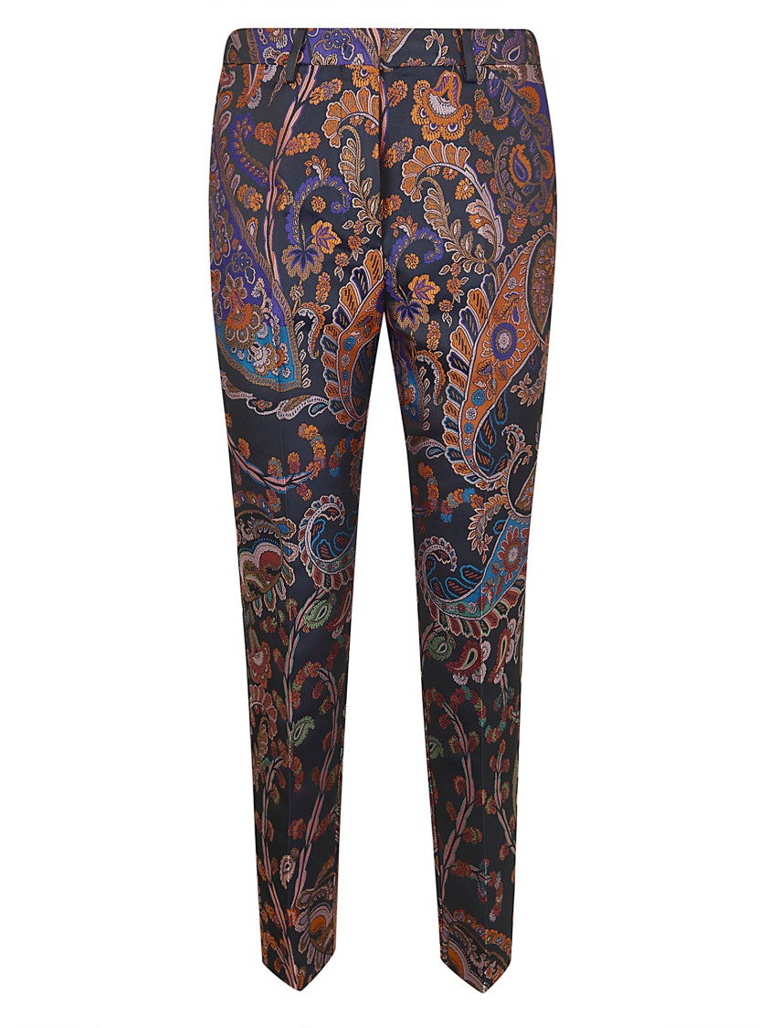 Etro Multicolour Polyester Blend Comfortable Fit Trousers