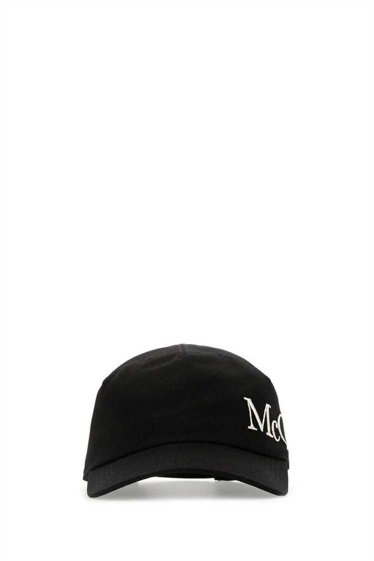 Alexander Mcqueen Black Gabardine Baseball Cap