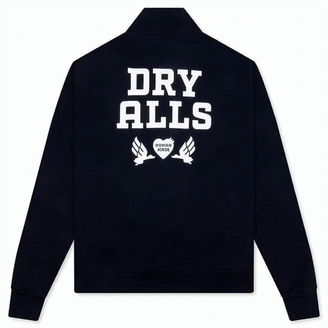 Humanmade Half-Zip Black Cotton Sweatshirt With Graphic Motifs