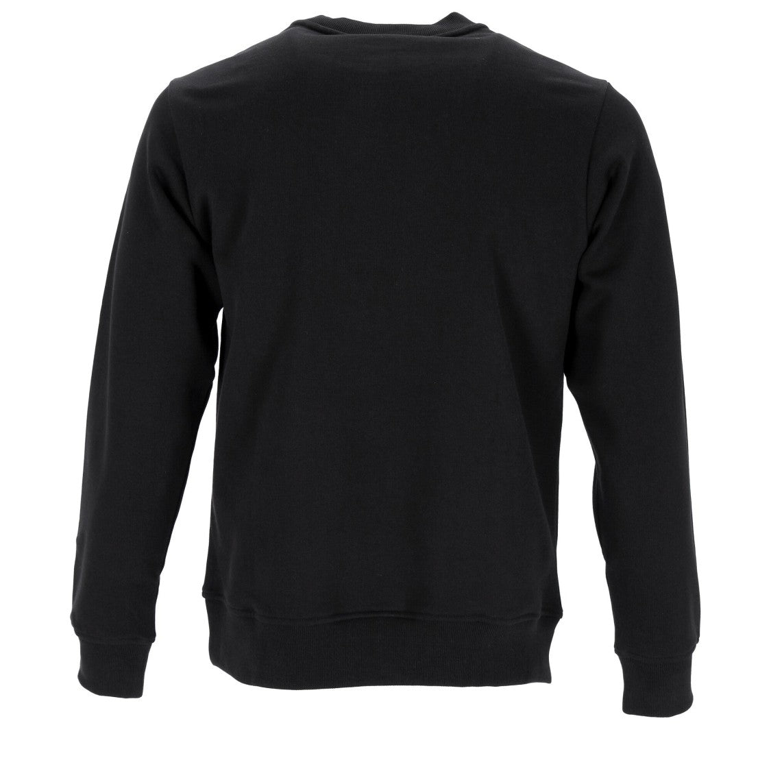 Mcm Monogram Embroidered Black Sweatshirt With Crew Neck And Banded Details