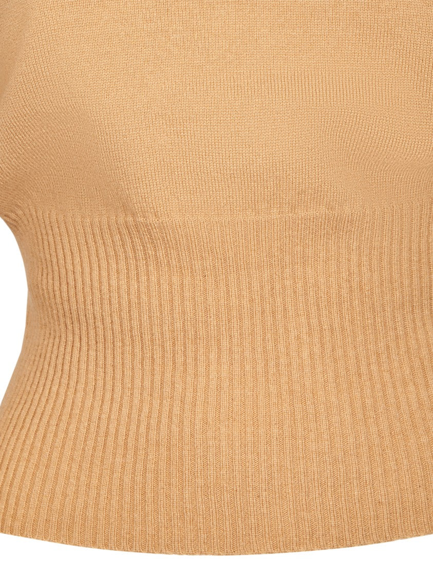 Max Mara Fitted Ribbed Waistband Knit Sweater