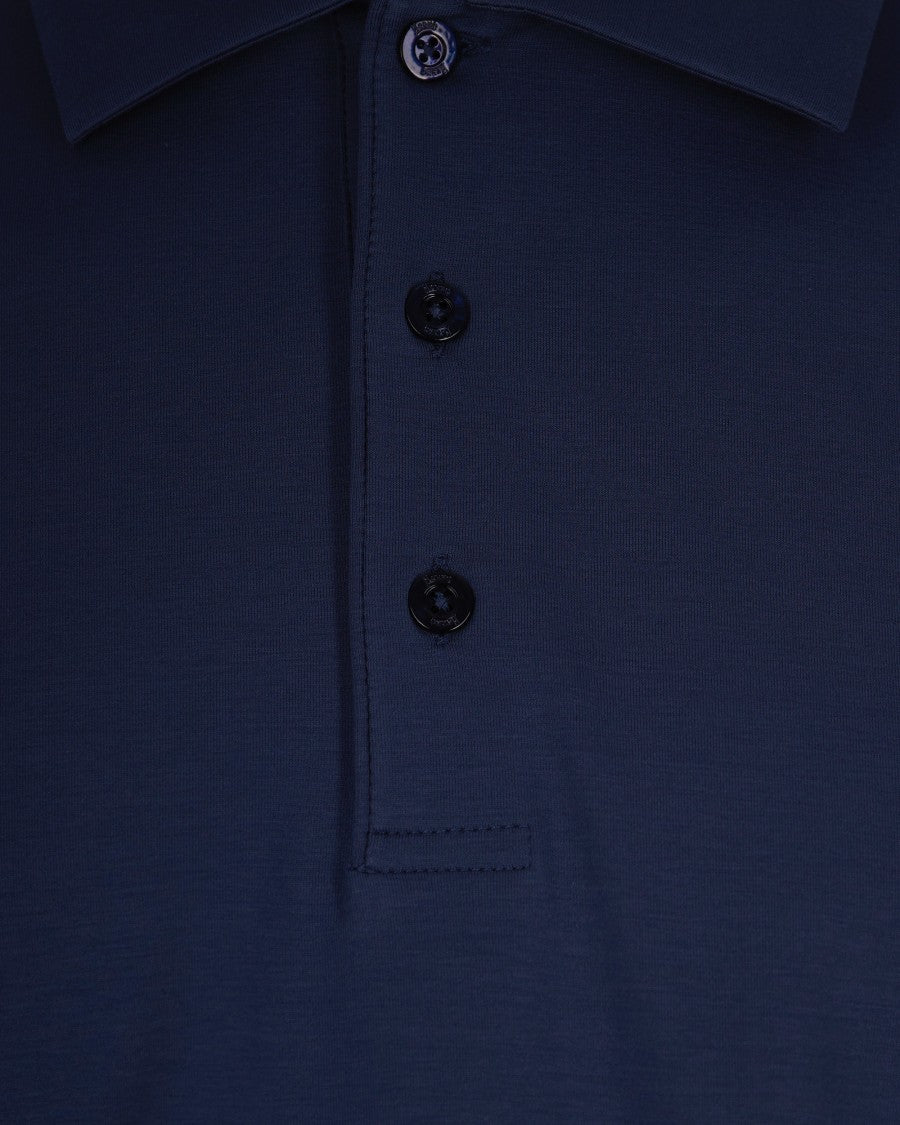 Herno French Collar Stretch Jersey Polo Shirt