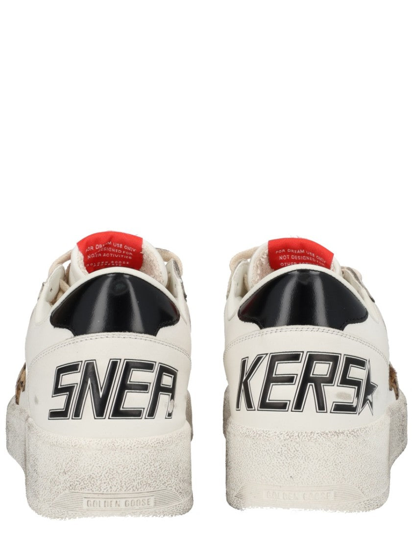 Golden Goose Ballstar Distressed White Cow Leather Sneakers
