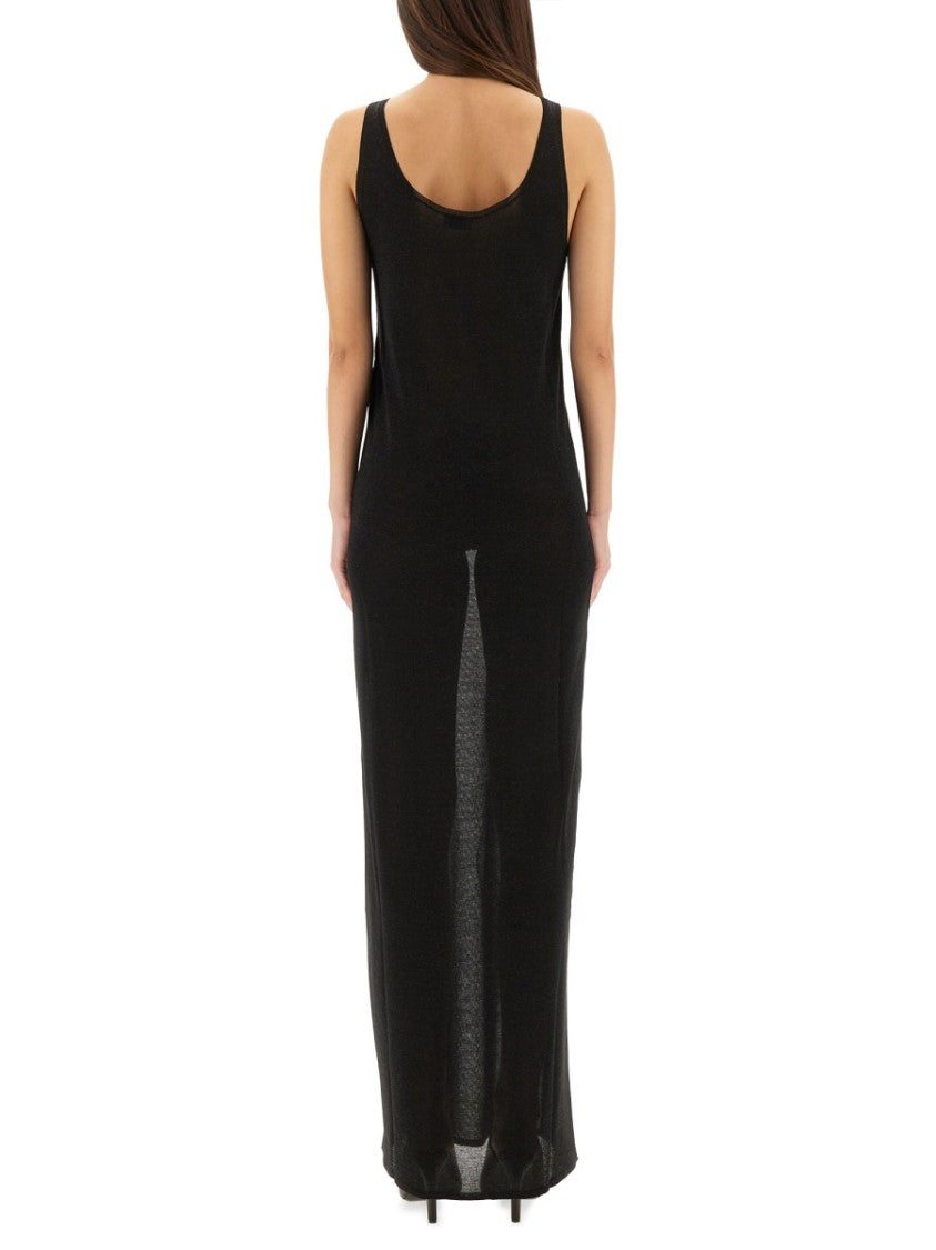 Saint Laurent Floor-Length Lurex Knit Dress