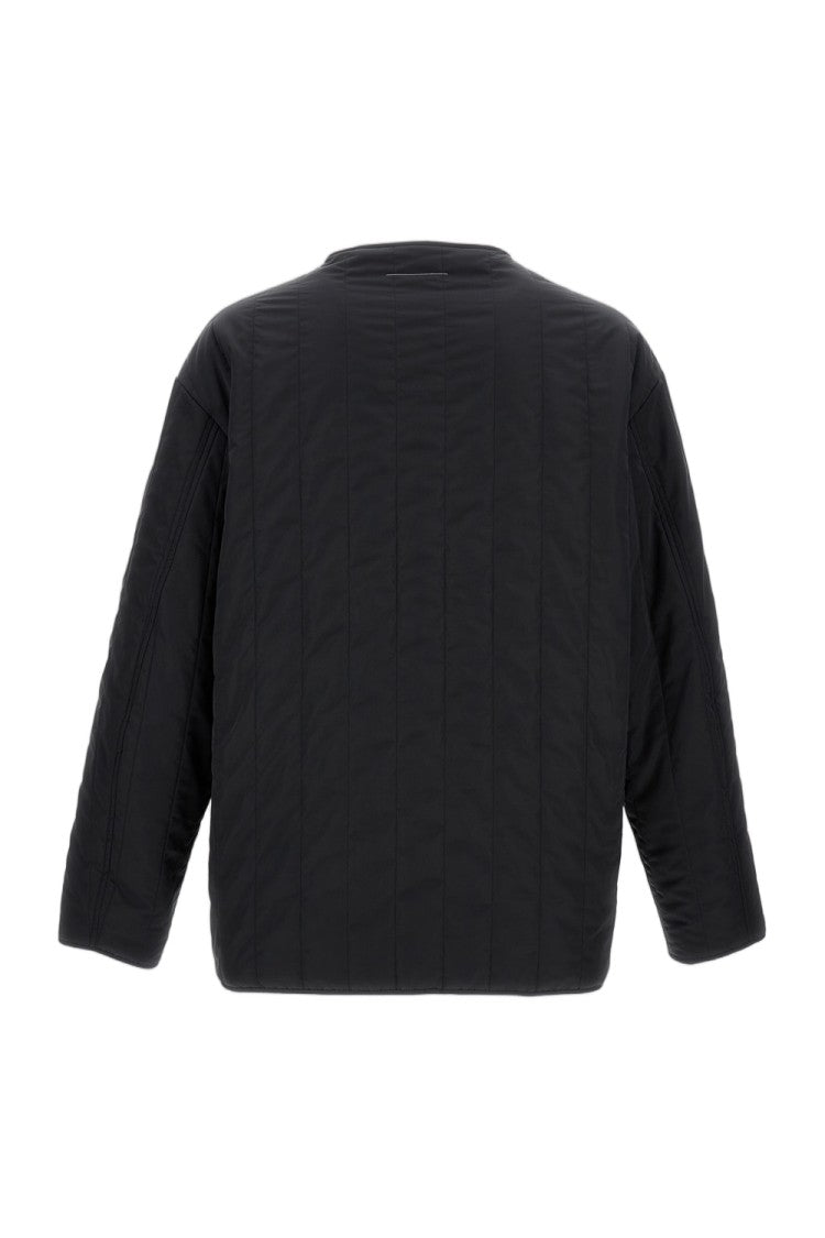 Mm6 By Maison Margiela Black Reversible Quilted Padded Jacket