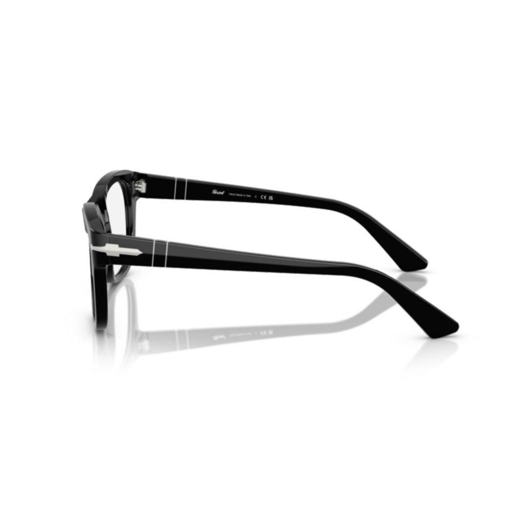 Persol 0Po3372v Rectangular Frame Black Acetate Sunglasses
