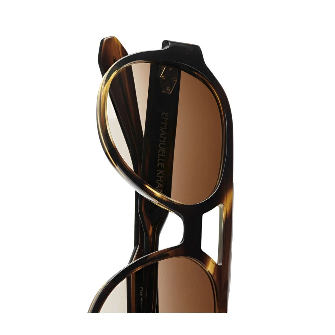 Emmanuelle Khanh Havana Orion Acetate Sunglasses
