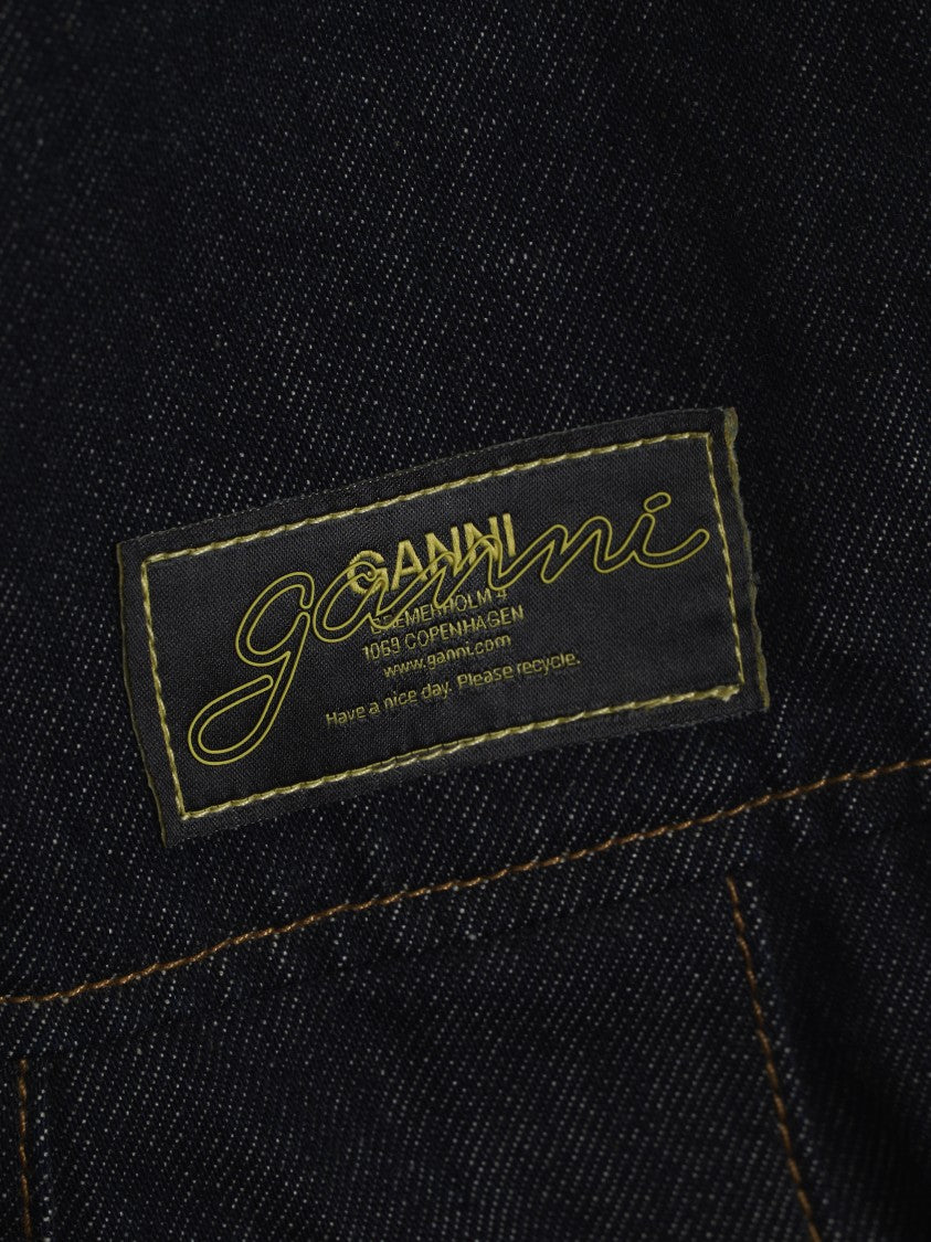 Ganni Fitted Bodice Denim Dress