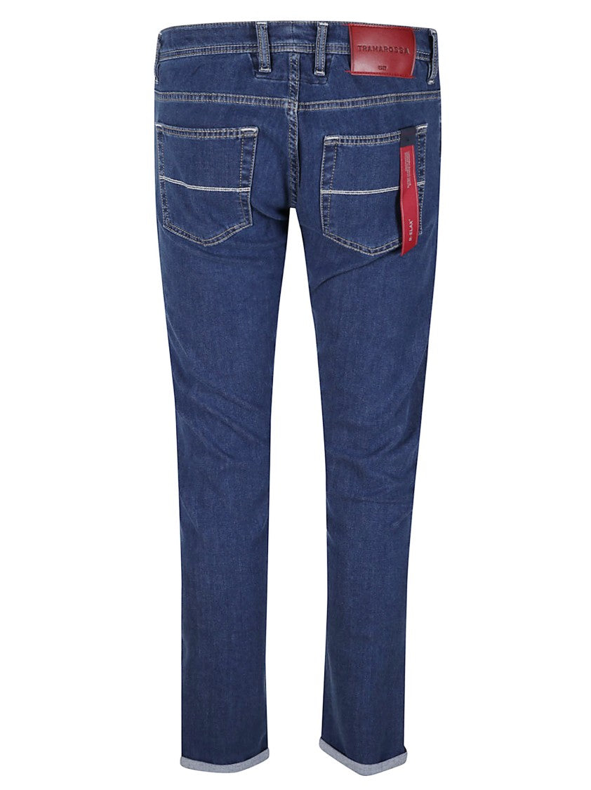 Tramarossa Slim Fit Deep Blue Denim Jeans