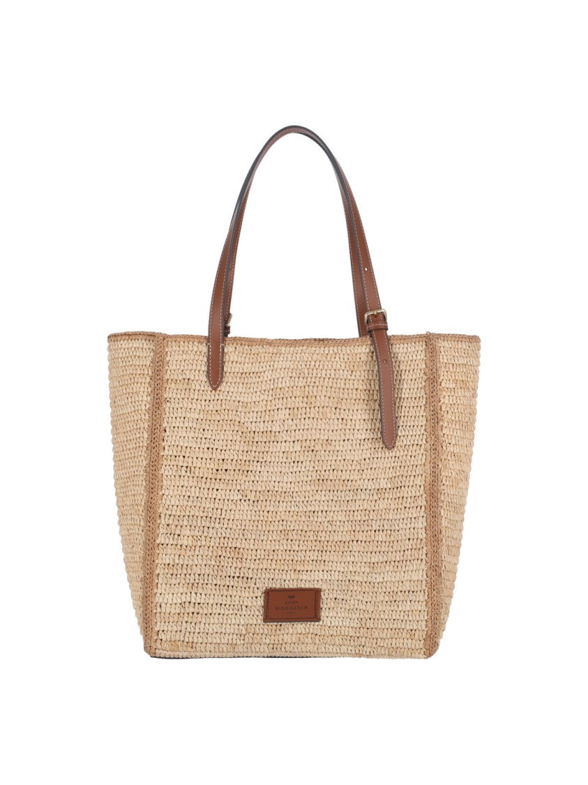 Anya Hindmarch Woven Raffia Tote With Embroidered Eye Motif