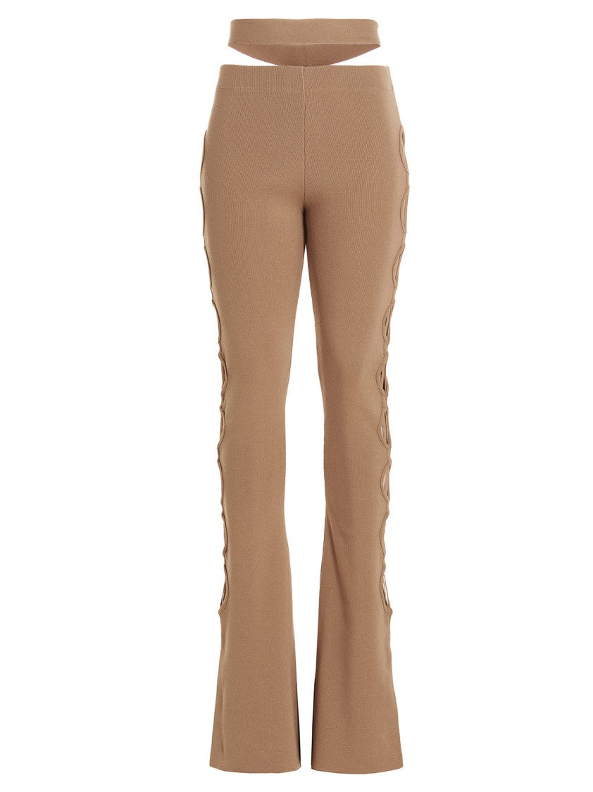 Andreâdamo Cut Out Pants With Lacing