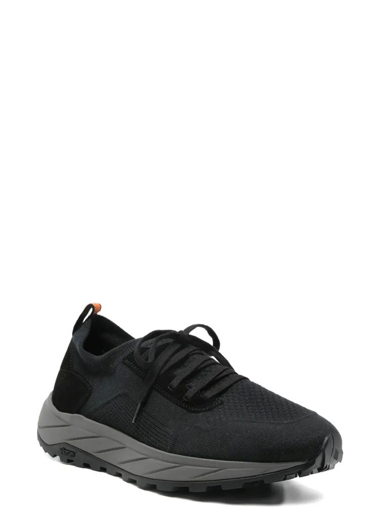 Henderson Black Low-Profile Knitted Trainers