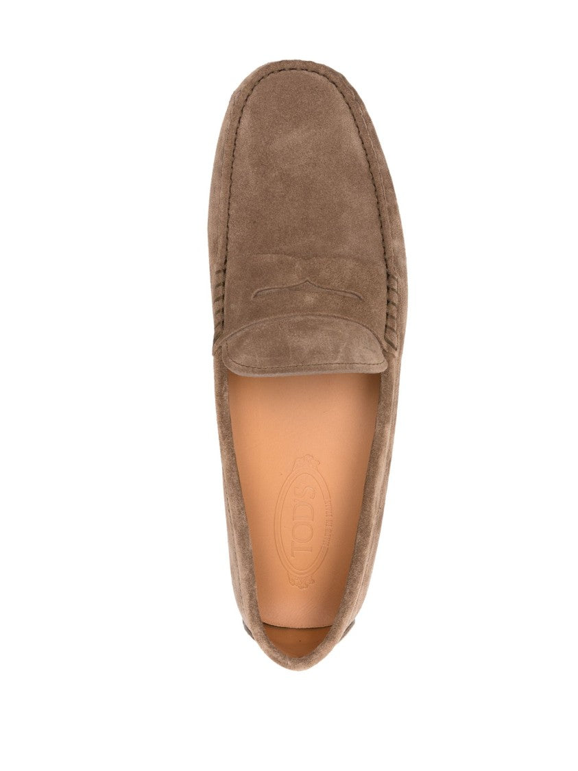 Tod's Brown Calzature Classic Soft Suede Loafers