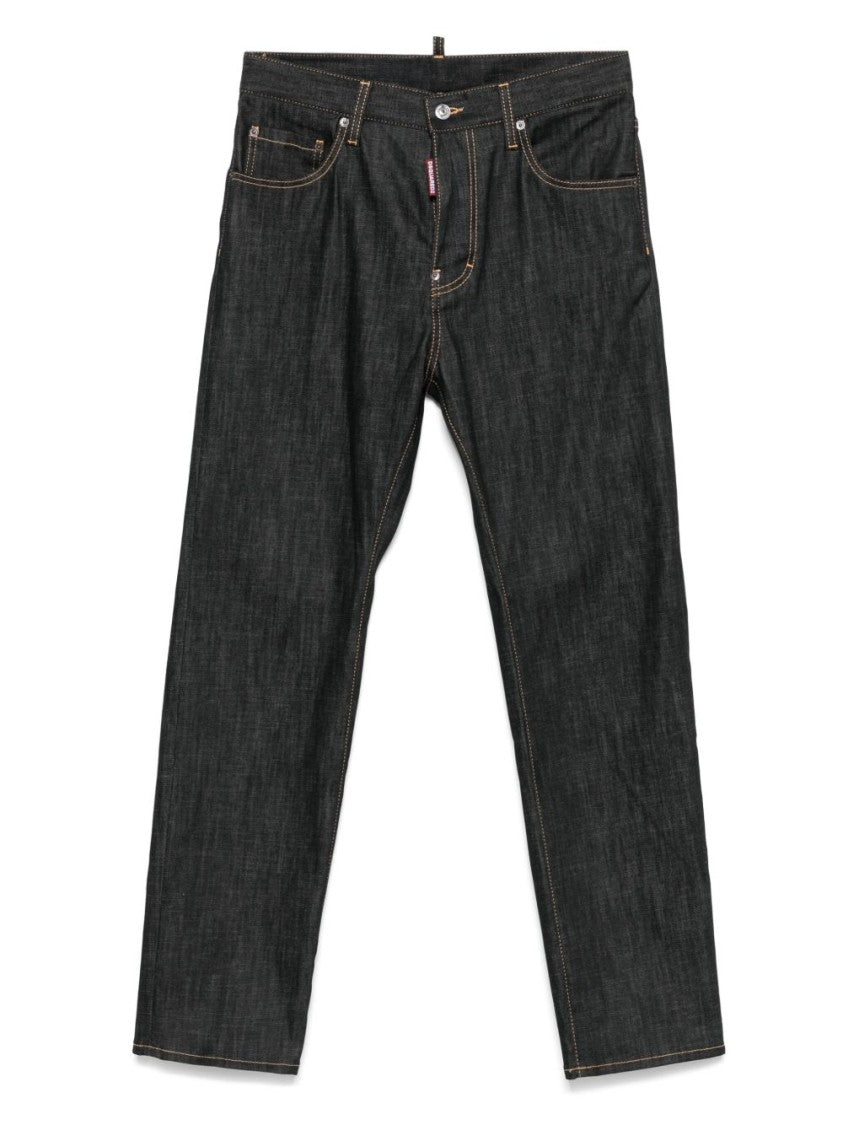 Dsquared2 Straight-Leg Denim Jeans With Cotton-Elastane Blend
