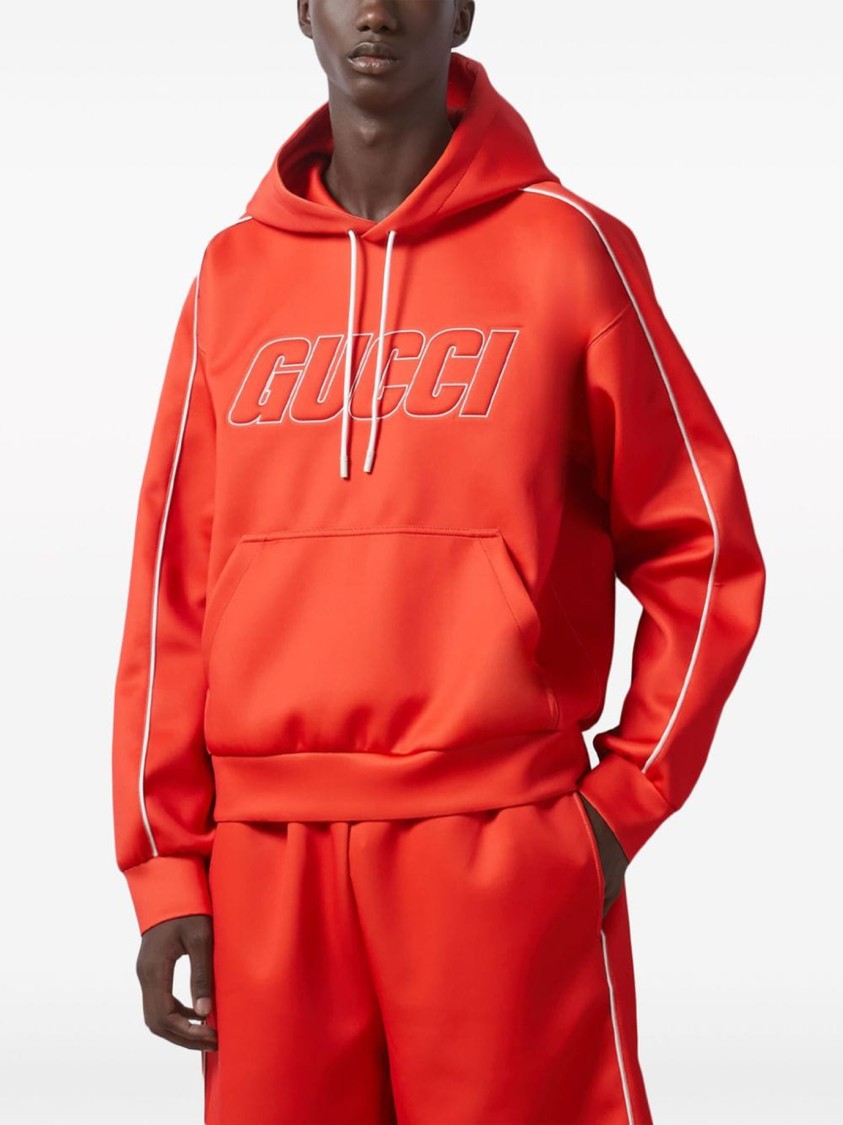 Gucci Relaxed Fit Red Sweatshirt With Logo