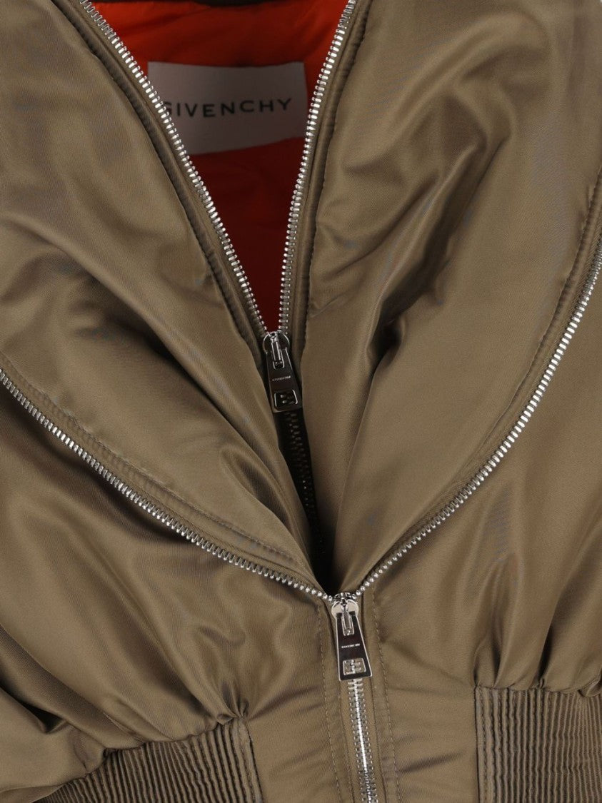 Givenchy Structured Brown Coat With Cinched Waist