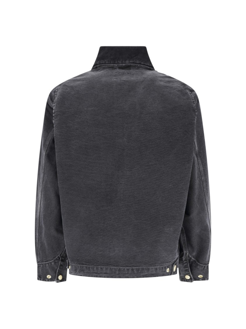 Carhartt Wip Black Og Detroit Organic Cotton Jacket