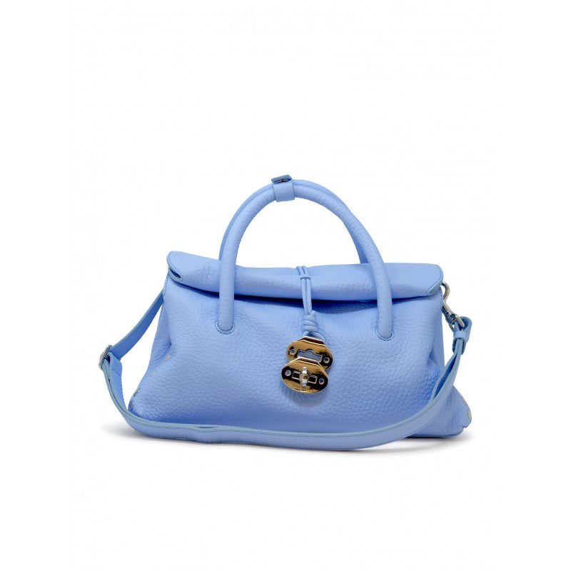 Zanellato Blue Salento Dotta Centauro Leather Handbag