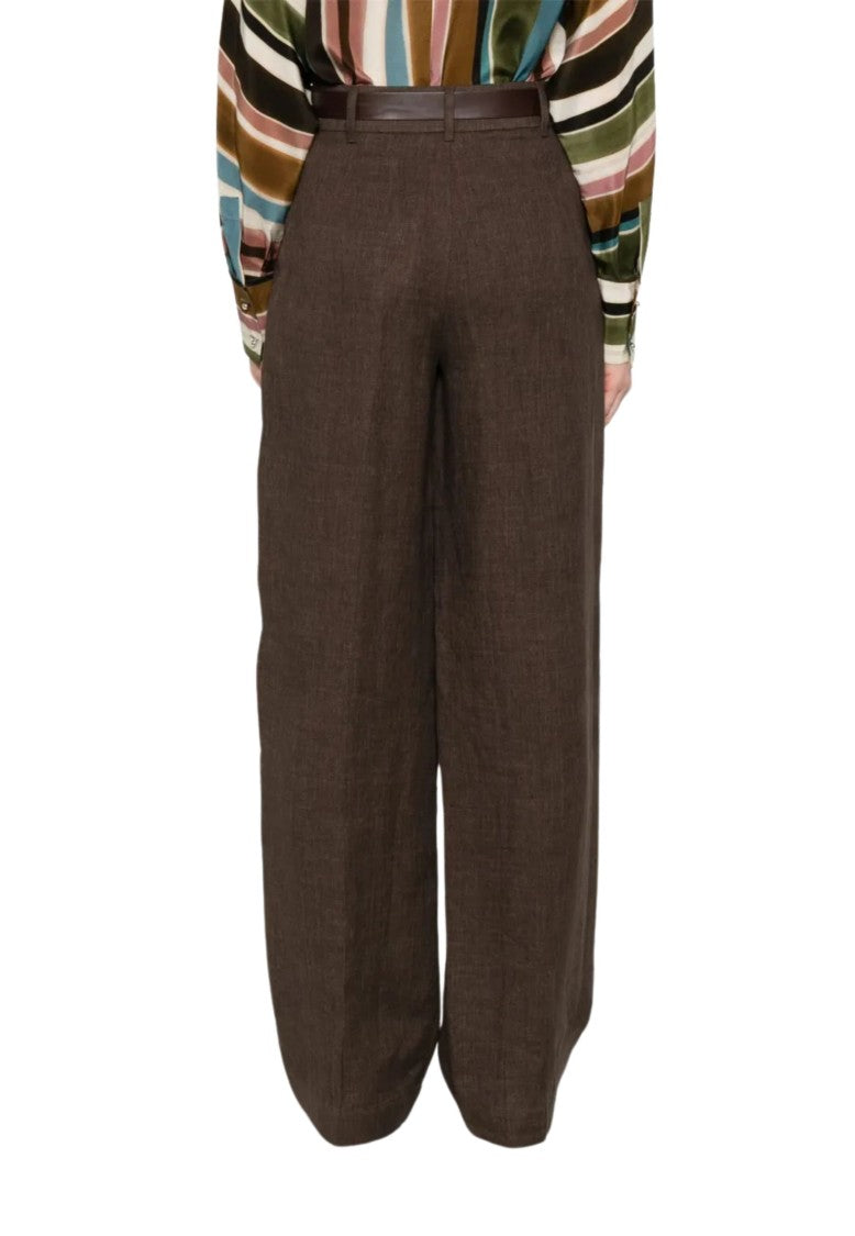 Max Mara Cropped Wide-Leg Trousers With Pleated Front