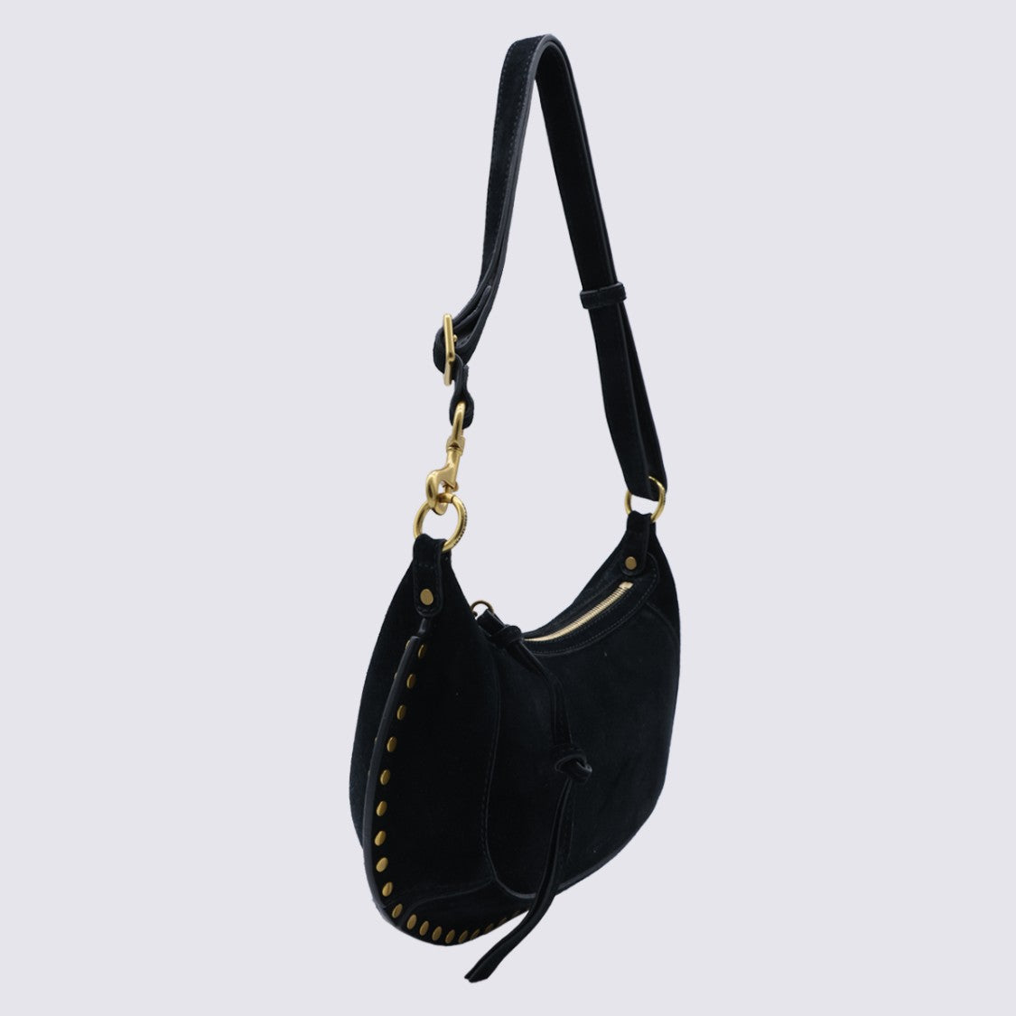 Isabel Marant Crescent-Shaped Shoulder Bag With Gold-Tone Studs