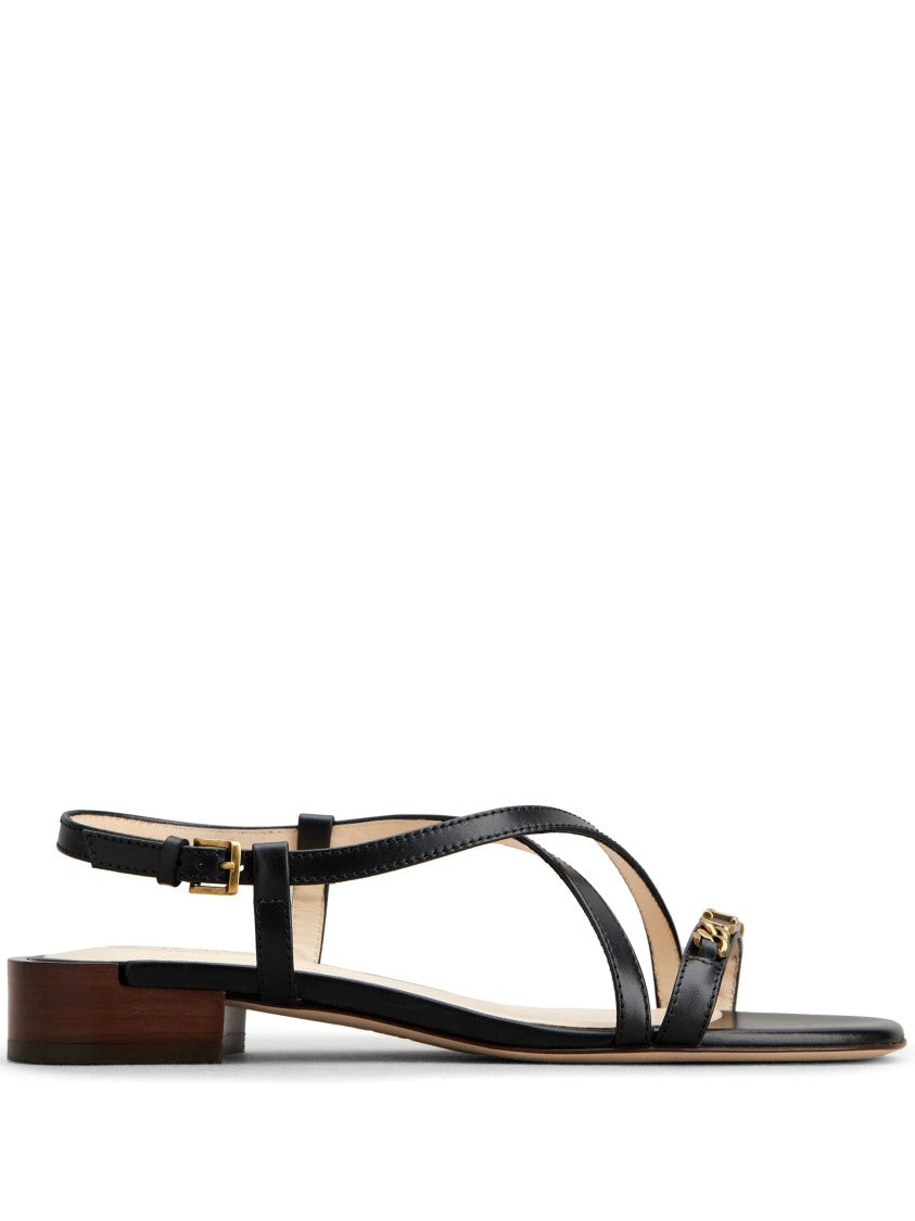 Tod's Thin Strap Calf Leather Sandals