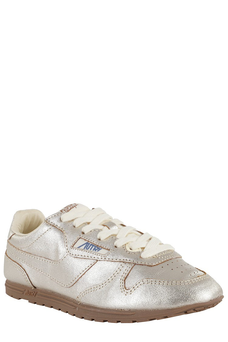 Autry Metallic Leather Windspin Sneakers