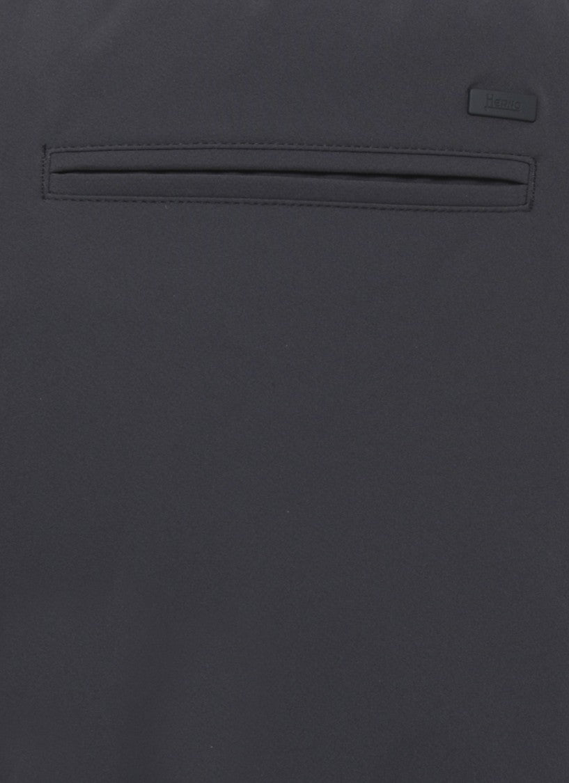 Herno Blue Tailored Drawstring Straight-Leg Pants