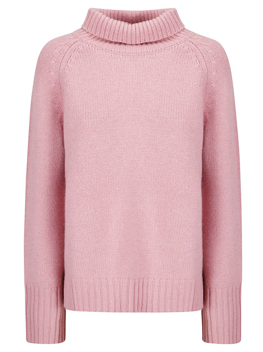 Be You Short Cashmere Turtleneck Sweater With Side Slits