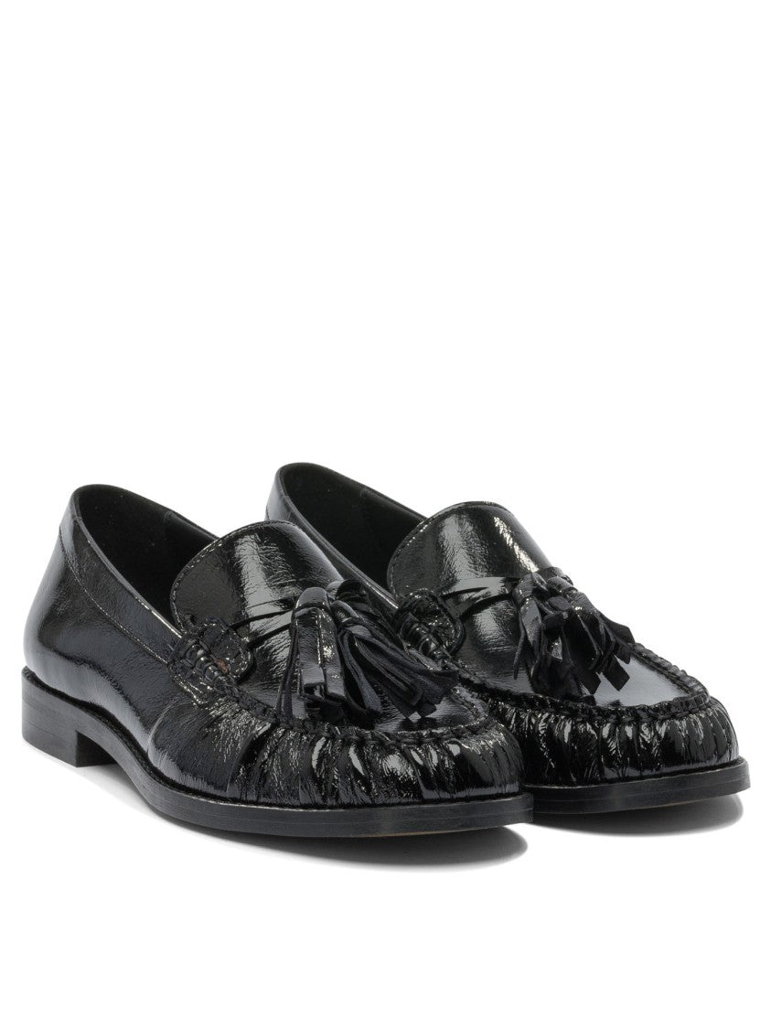 Alohas Marietta Onix Black Leather Loafers