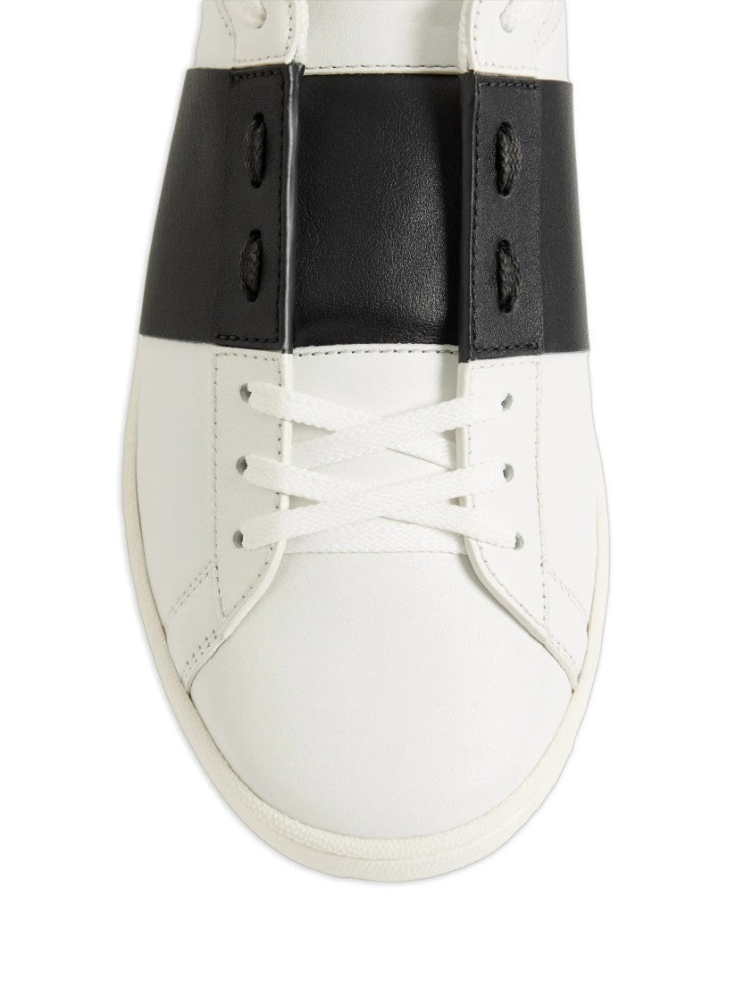 Valentino White Open Royco Leather Sneakers