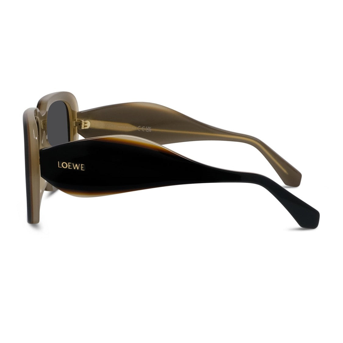 Loewe Black Honey-Edged Oversized Rectangular Sunglasses