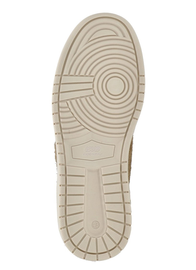 Evenu Equal Light Brown Suede Low-Top Sneakers