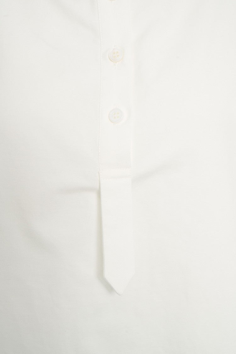Viktoria Chan High-Collar Relaxed Shirt With Hidden Button Closure