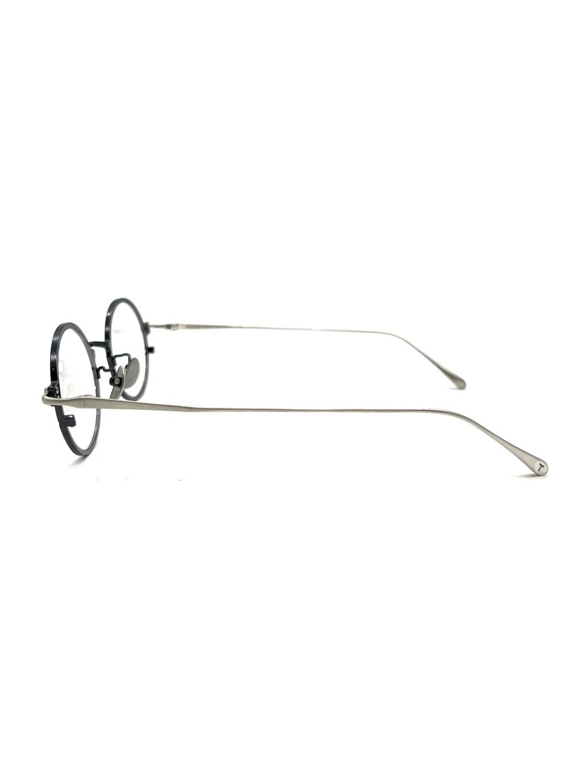 Taylor With Respect Phi Oval Grey Metal Frames
