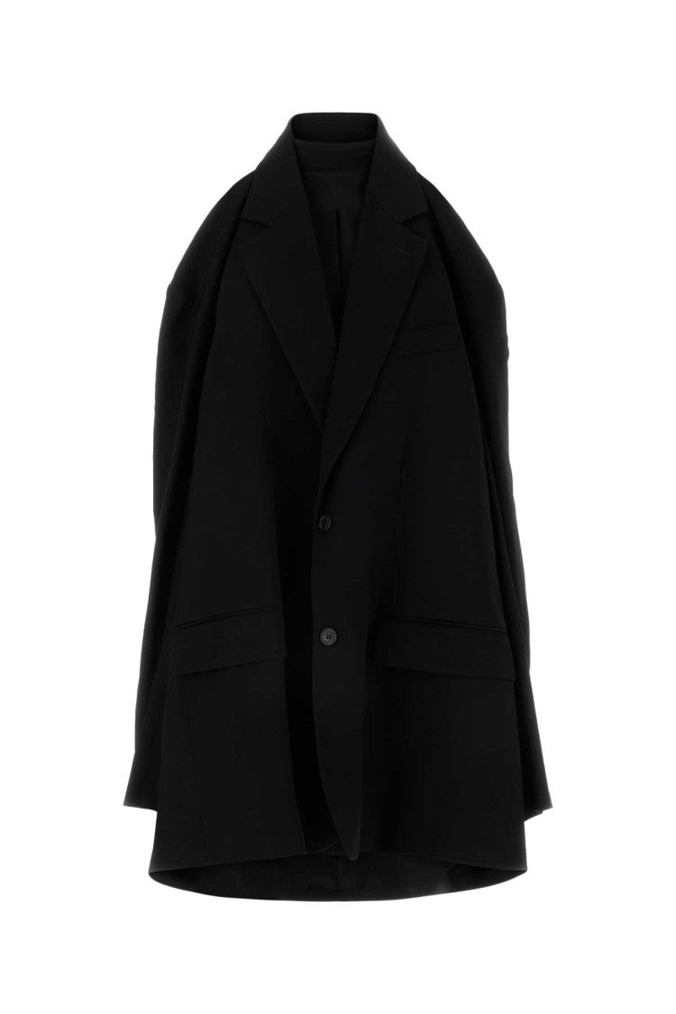 Balenciaga Black Viscose Blend Blazer Dress