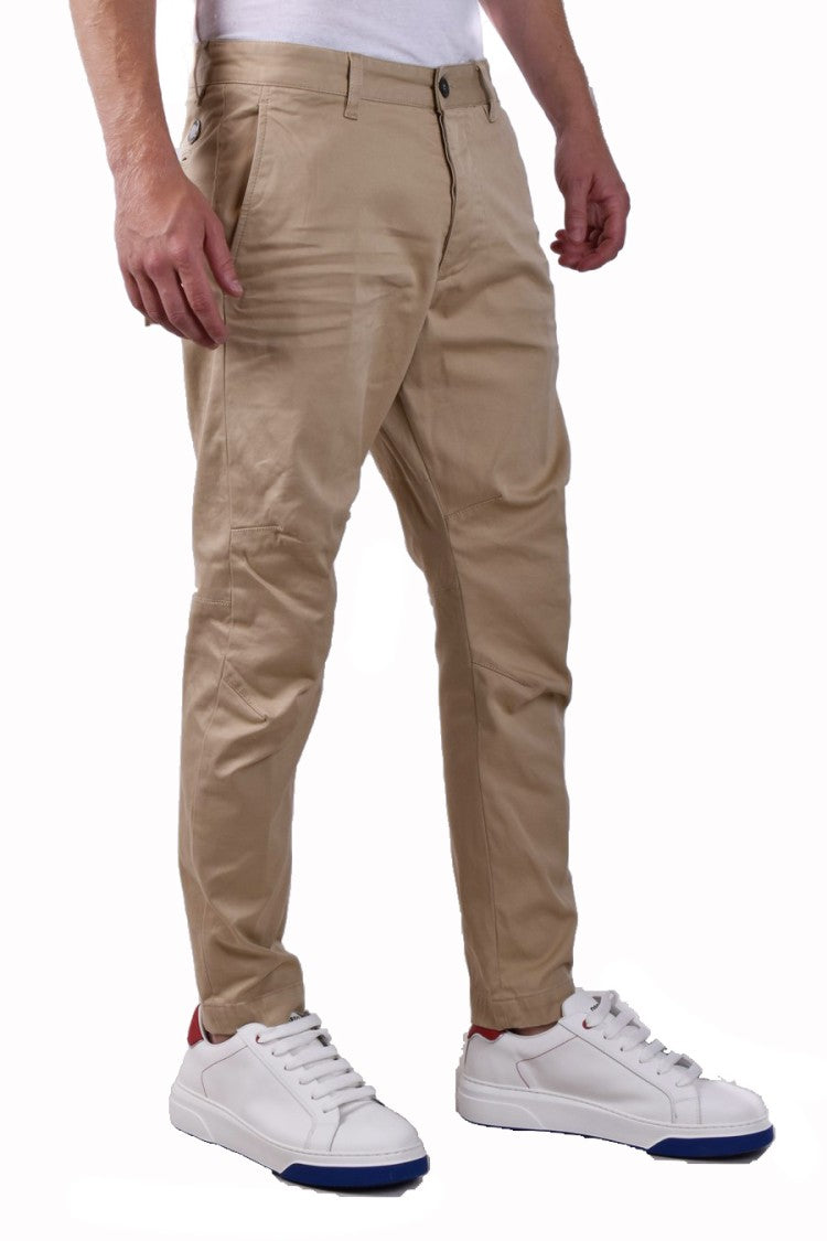 Dsquared2 Desert Tan Color Cotton Trousers