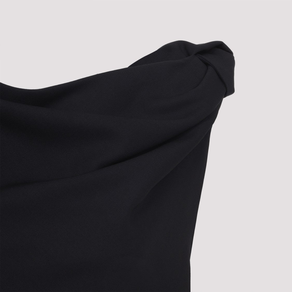 Carven Draped Neckline Midi Dress With Side Slit