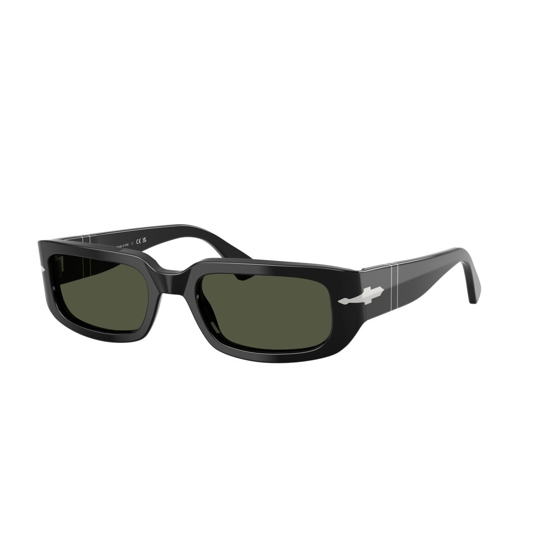 Persol 0Po3385s Rectangular Acetate Sunglasses With Silver Arrow Detail